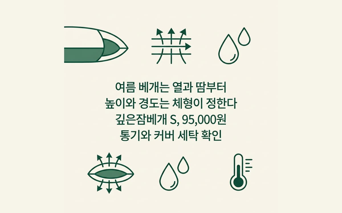 여름 베개를 열과 땀, 높이와 경도 기준으로 고르는 법 정리